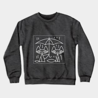 Peculiar Cats (clean lines, for dark clothing) Crewneck Sweatshirt